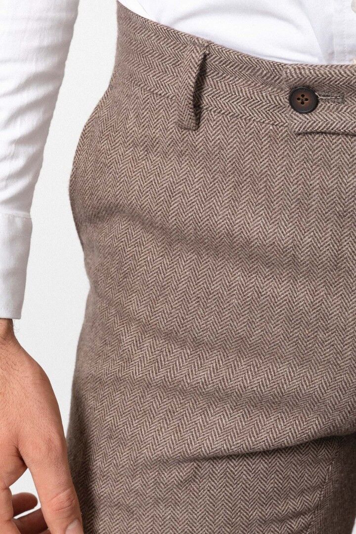 MCR | Hose mit Fischgrätmuster