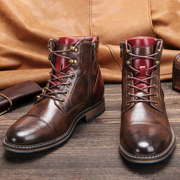STEVE™ - Handgefertigte Premium Oxford-Stiefel aus Leder
