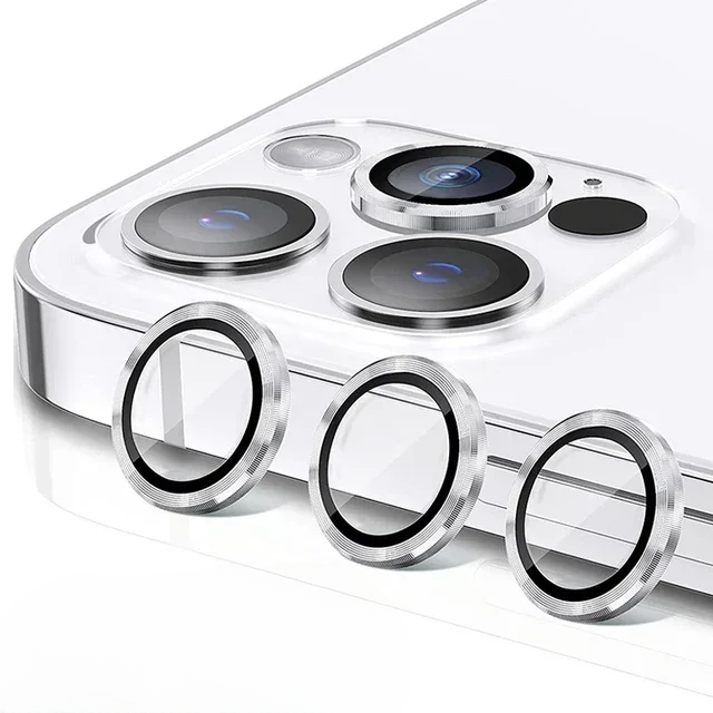 3 Stück Metall-Linsenschutzglas für iPhone