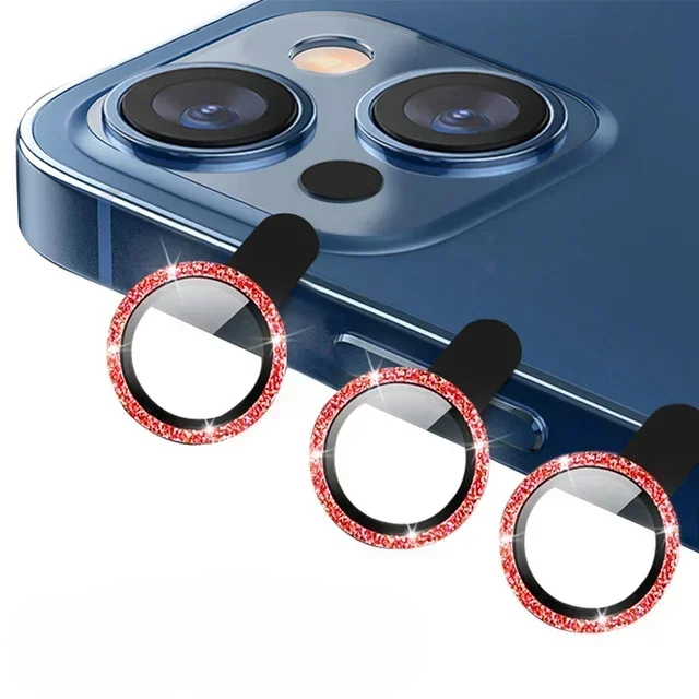 3 Stück Metall-Linsenschutzglas für iPhone