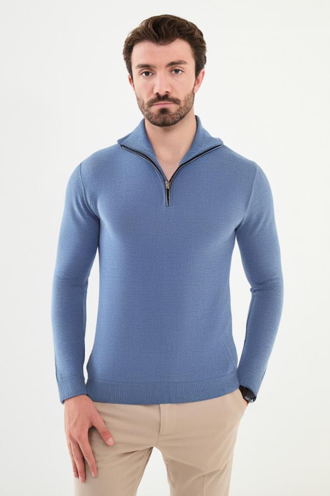 FIGO | PULLOVER MIT REISSVERSCHLUSS