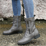 Dinah - Rundzehenstiefel mit seitlichem Reißverschluss