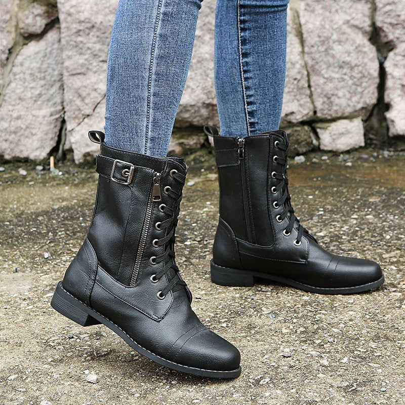 Dinah - Rundzehenstiefel mit seitlichem Reißverschluss