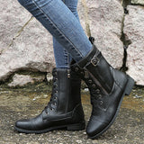 Dinah - Rundzehenstiefel mit seitlichem Reißverschluss