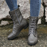 Dinah - Rundzehenstiefel mit seitlichem Reißverschluss