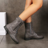 Dinah - Rundzehenstiefel mit seitlichem Reißverschluss