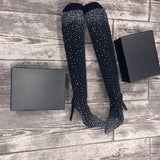 NINA ✨Glitzernde Faux-Diamanten-Kniestiefel für Frauen✨